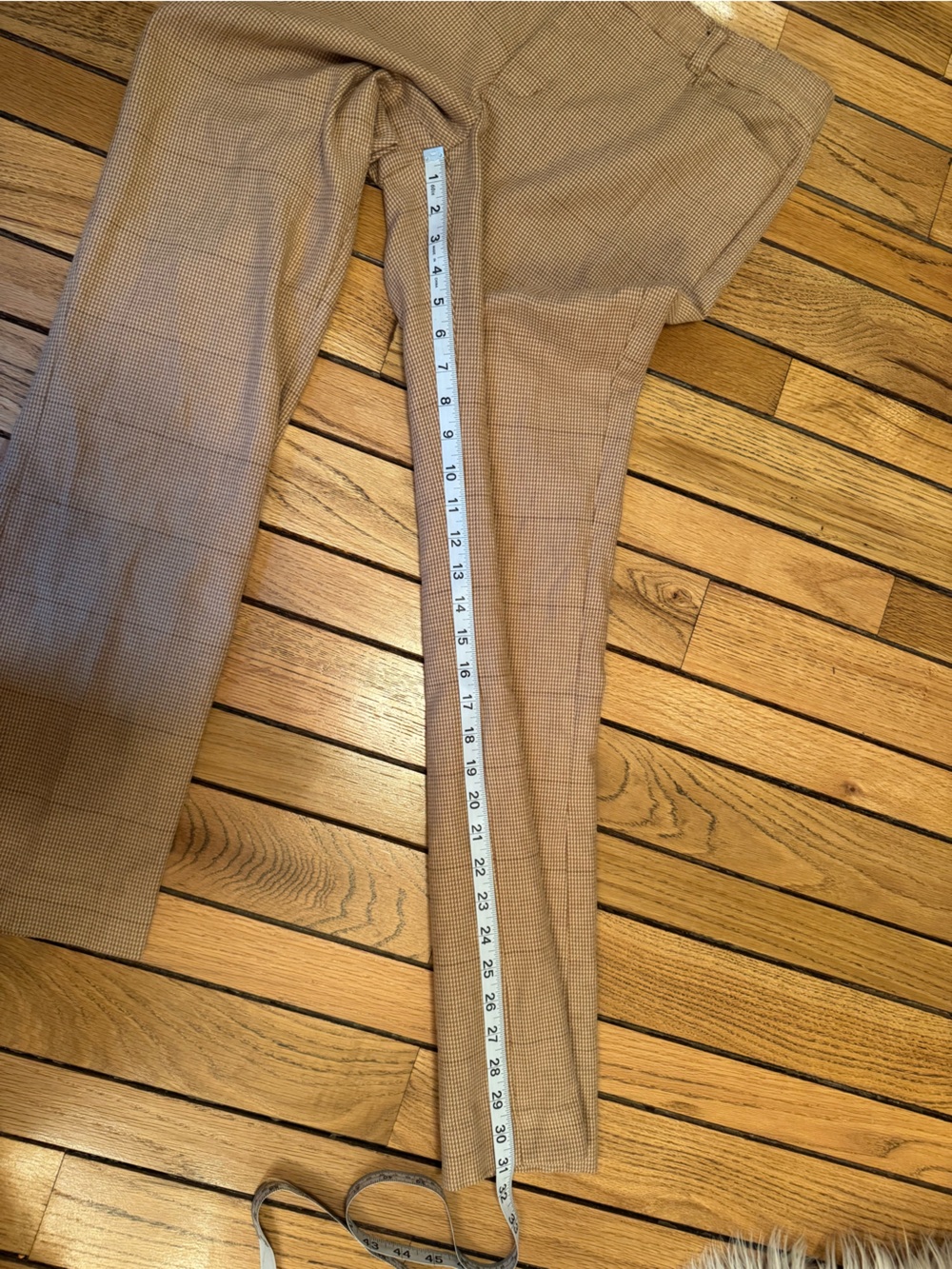 Lauren Ralph Lauren Women's Tan Micro-Check Dress Pants - Picture 7 of 8